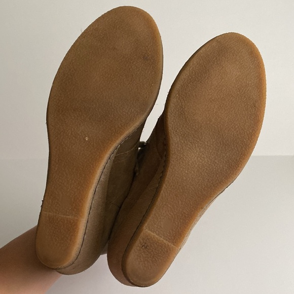 J. Crew Macalister Tan Lace Up Wedge Ankle Boot Made in Italy Size 10 - Picture 8 of 10